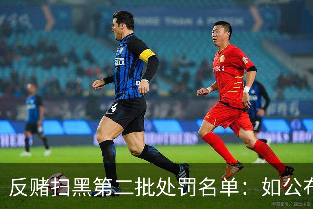 反赌扫黑第二批处罚名单：如公布 应与准入同步